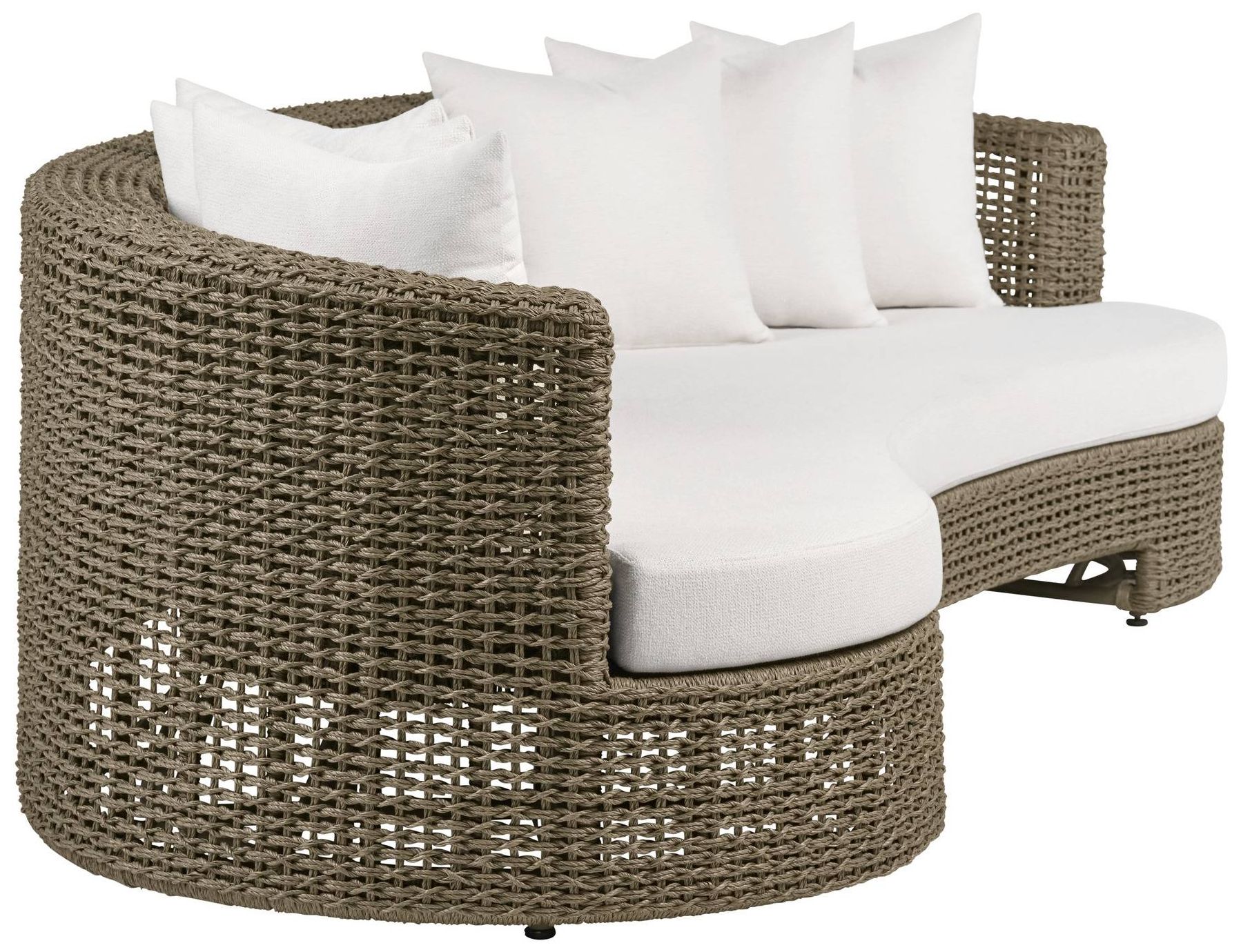 Image 3 Arteriors Helene Curved Outdoor Sofa Pearl more views