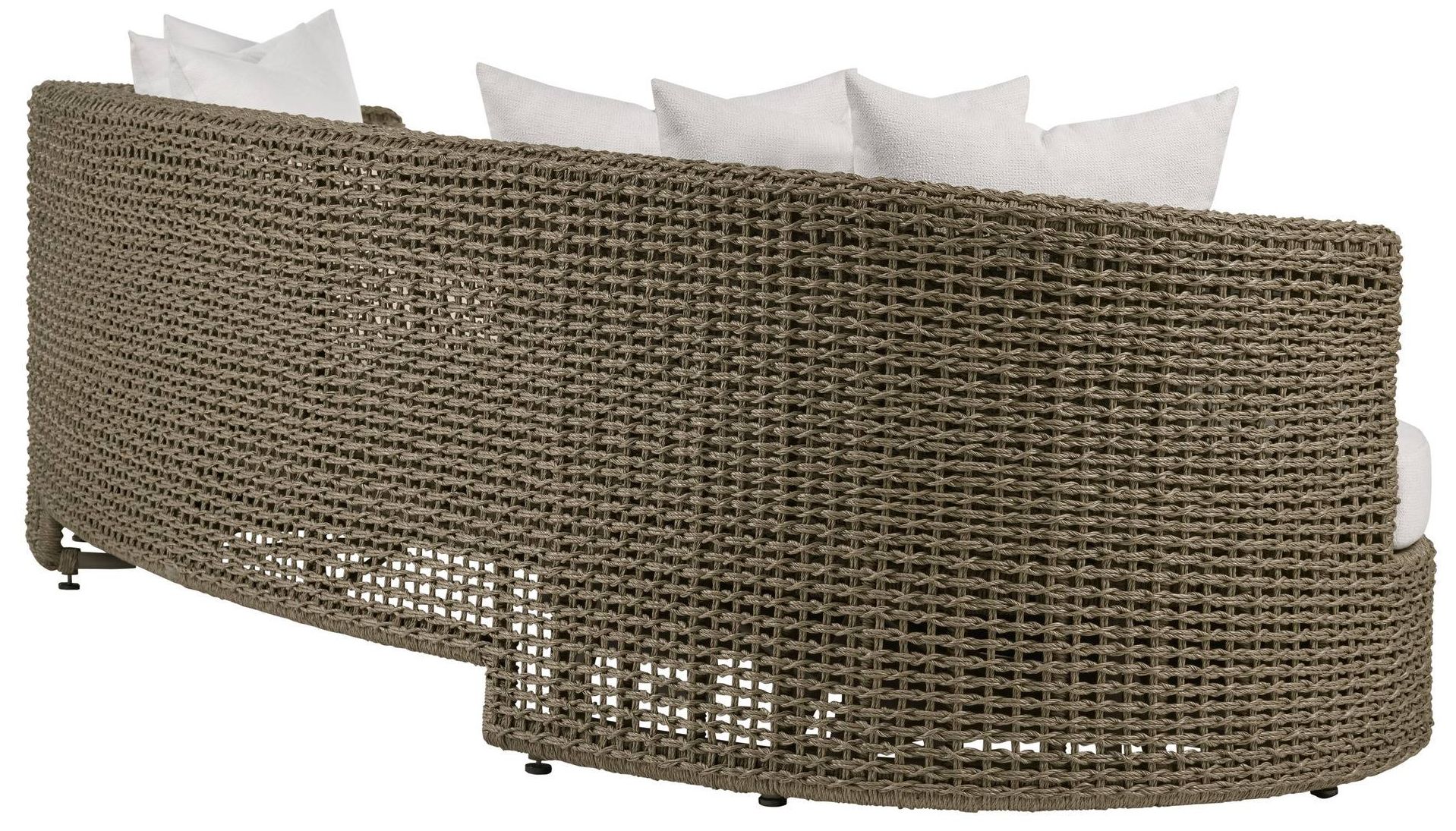 Image 4 Arteriors Helene Curved Outdoor Sofa Pearl more views