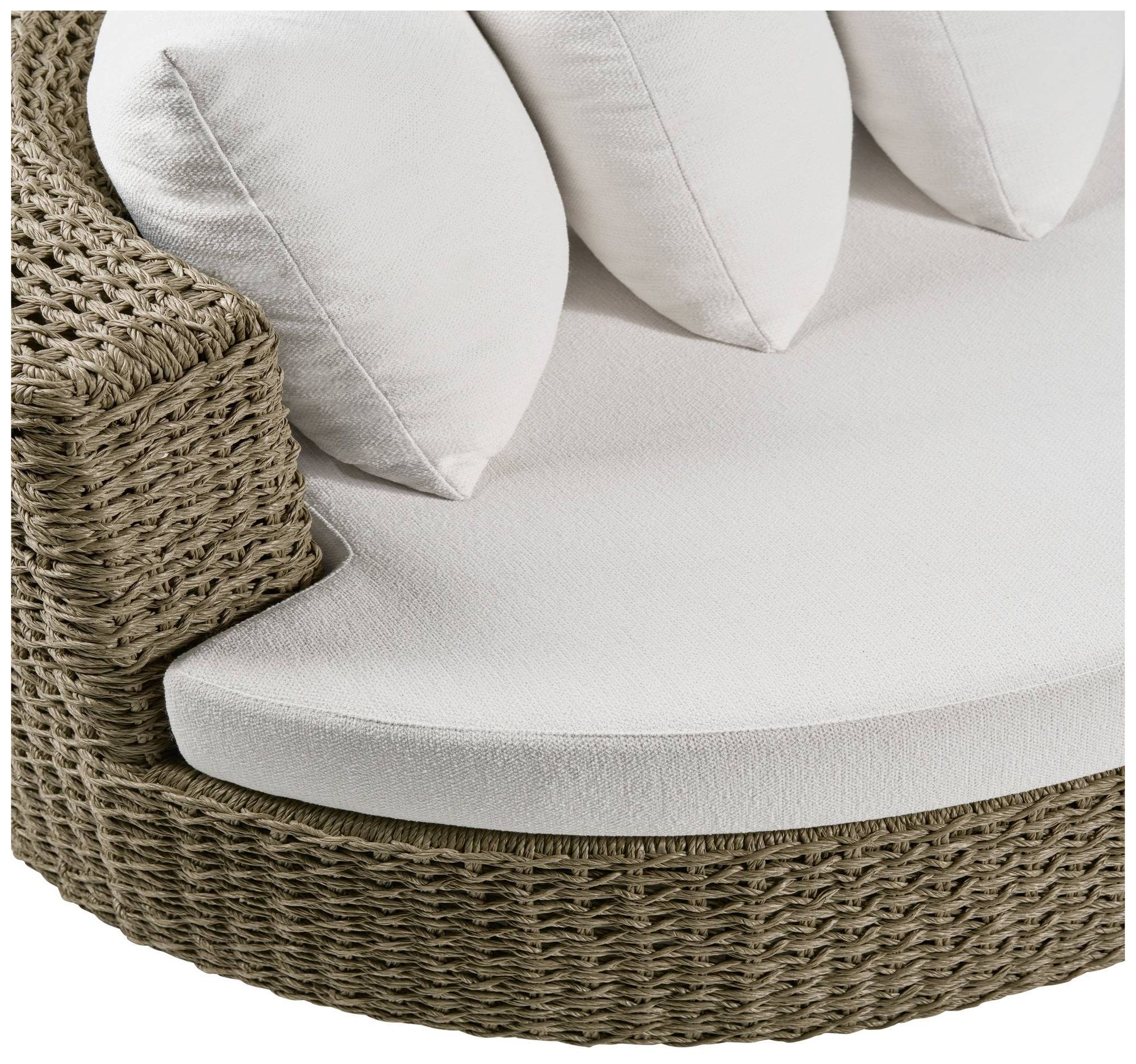 Image 5 Arteriors Helene Curved Outdoor Sofa Pearl more views