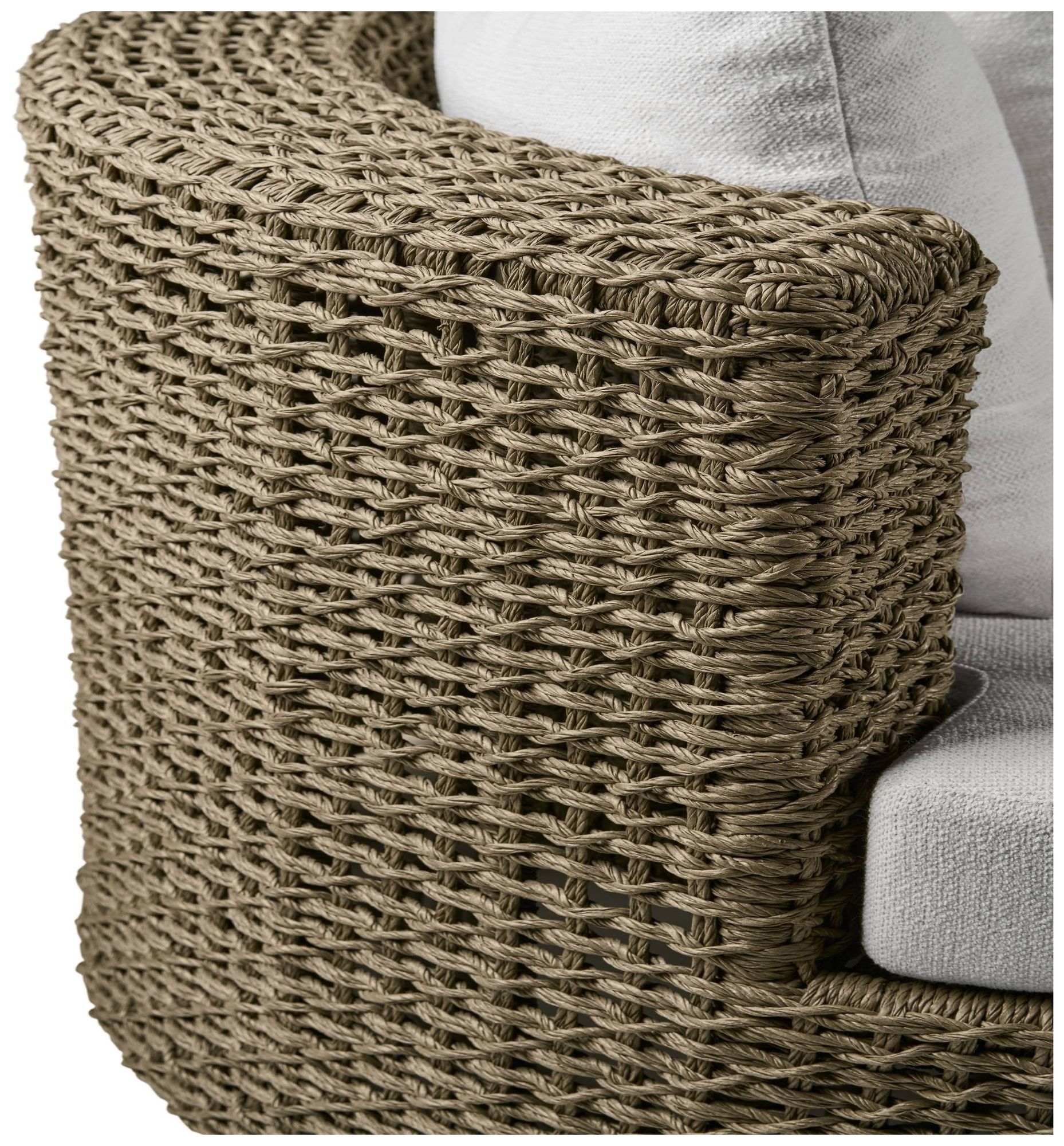 Image 6 Arteriors Helene Curved Outdoor Sofa Pearl more views
