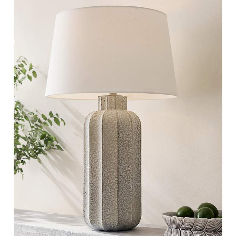 Image 1 Arteriors Henrietta Porcelain Lamp Lunar Reactive