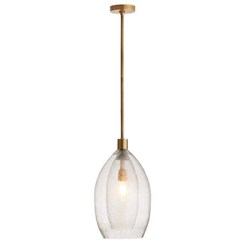Image 2 Arteriors Hilary Pendant 11" Clear Vintage Brass more views
