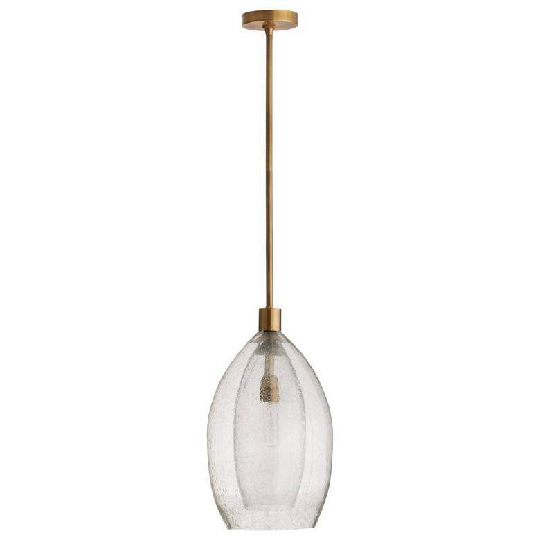 Image 3 Arteriors Hilary Pendant 11" Clear Vintage Brass more views