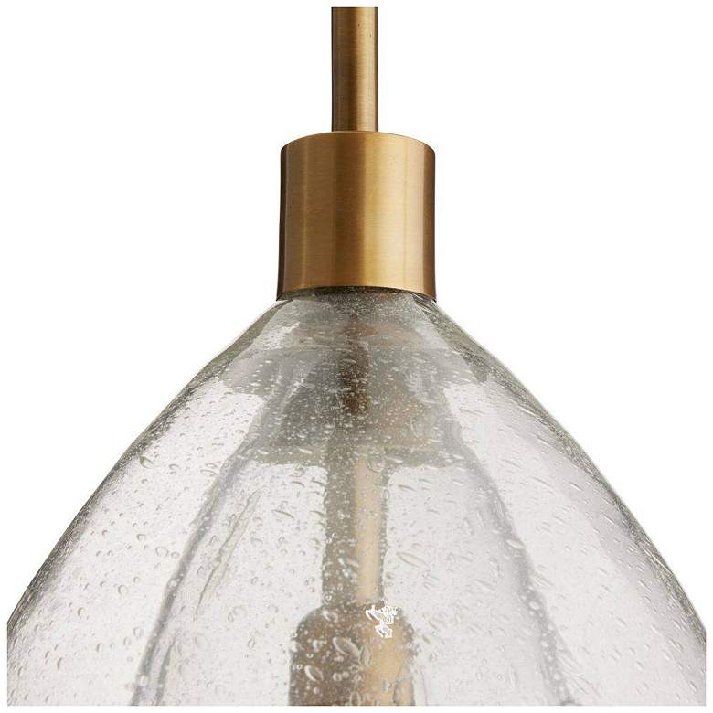 Image 7 Arteriors Hilary Pendant 11" Clear Vintage Brass more views