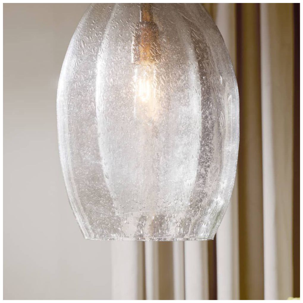 Arteriors  Hilary Pendant 11" Clear Vintage Brass