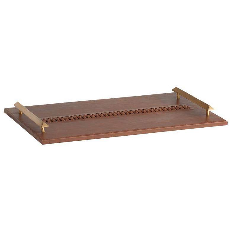 Image 1 Arteriors Hillebrandt Tray Deep Russet Antique Brass