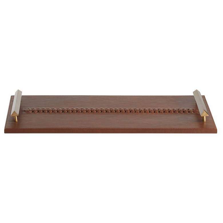 Image 2 Arteriors Hillebrandt Tray Deep Russet Antique Brass more views