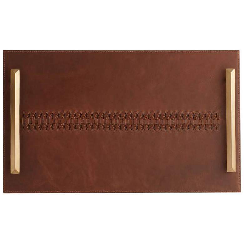 Image 4 Arteriors Hillebrandt Tray Deep Russet Antique Brass more views