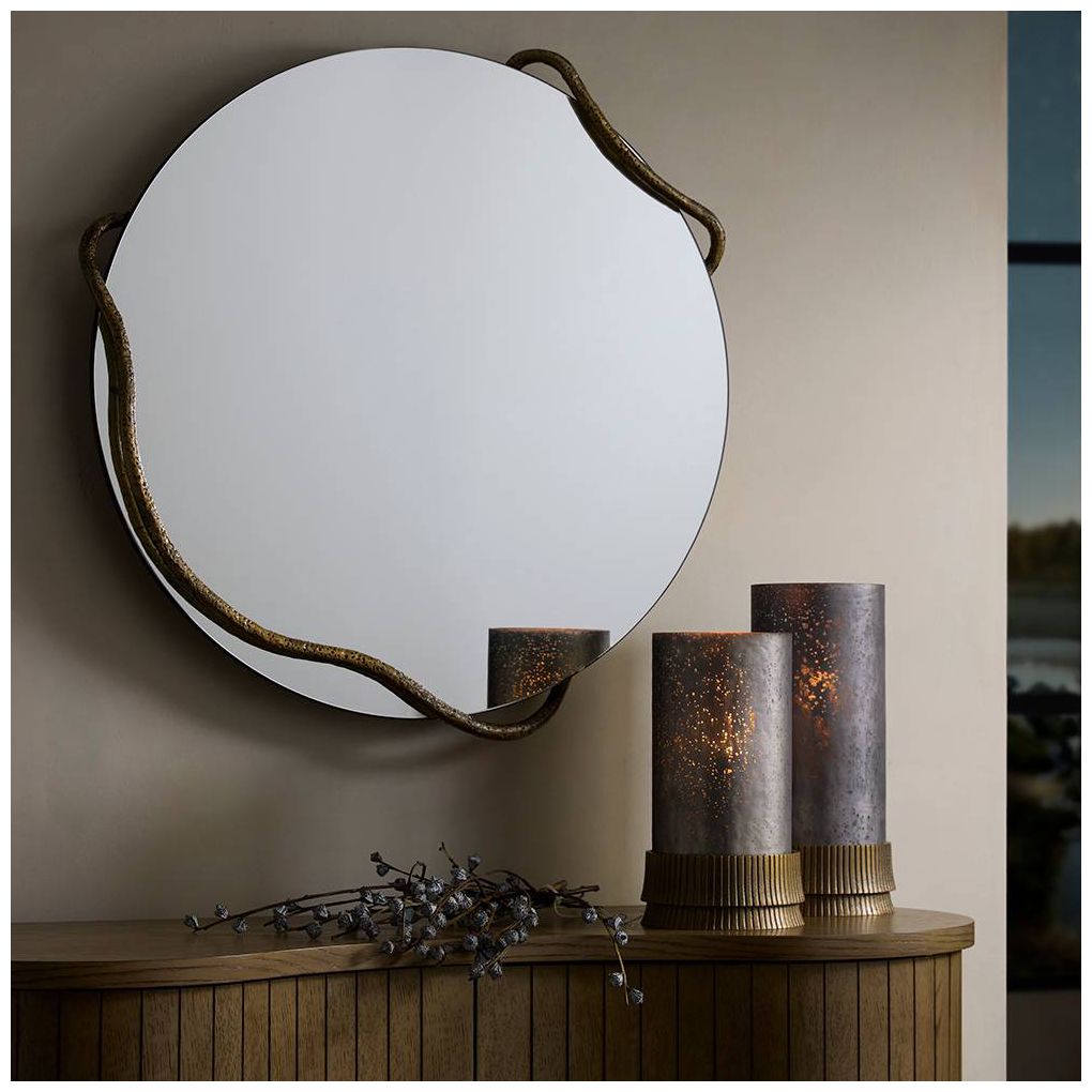 Image 7 Arteriors Hissara Mirror Antique Brass more views