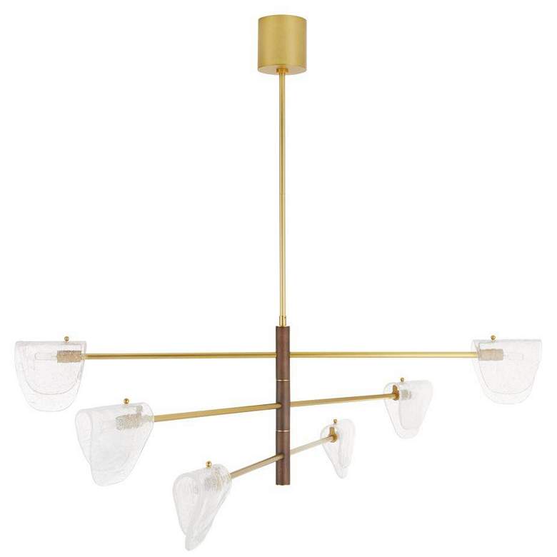 Image 4 Arteriors Hockless Chandelier 52" Clear Antique Brass more views