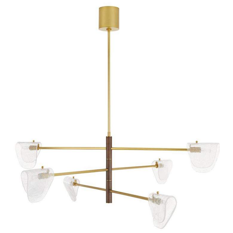 Image 5 Arteriors Hockless Chandelier 52" Clear Antique Brass more views