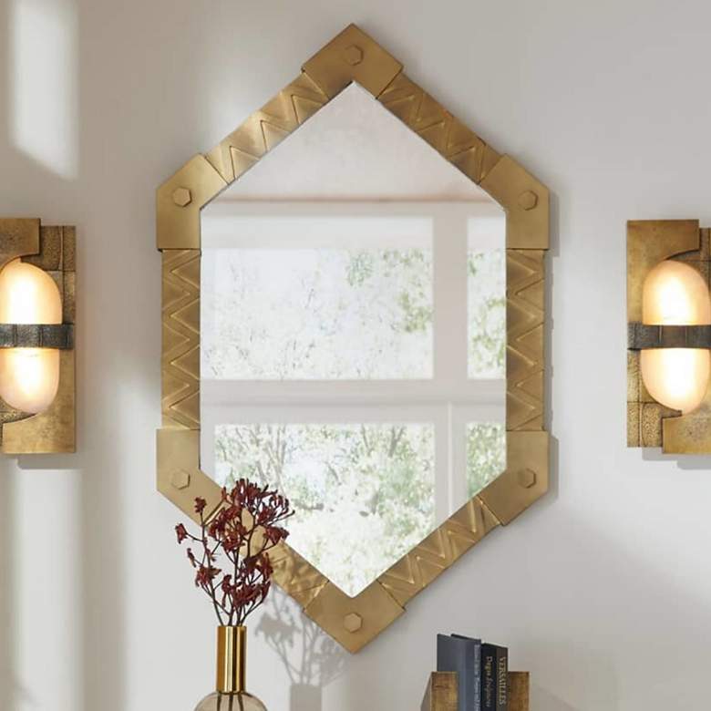 Image 1 Arteriors Holt Mirror Antique Brass