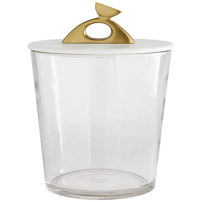 Image 1 Arteriors Home 12" High Wortham Clear Glass Ice Bucket