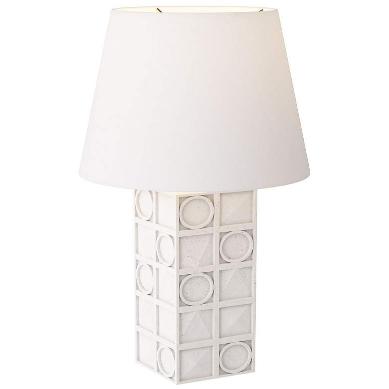 Image 1 Arteriors Home 28.5 inch Modern Ivory White Empire Table Lamp