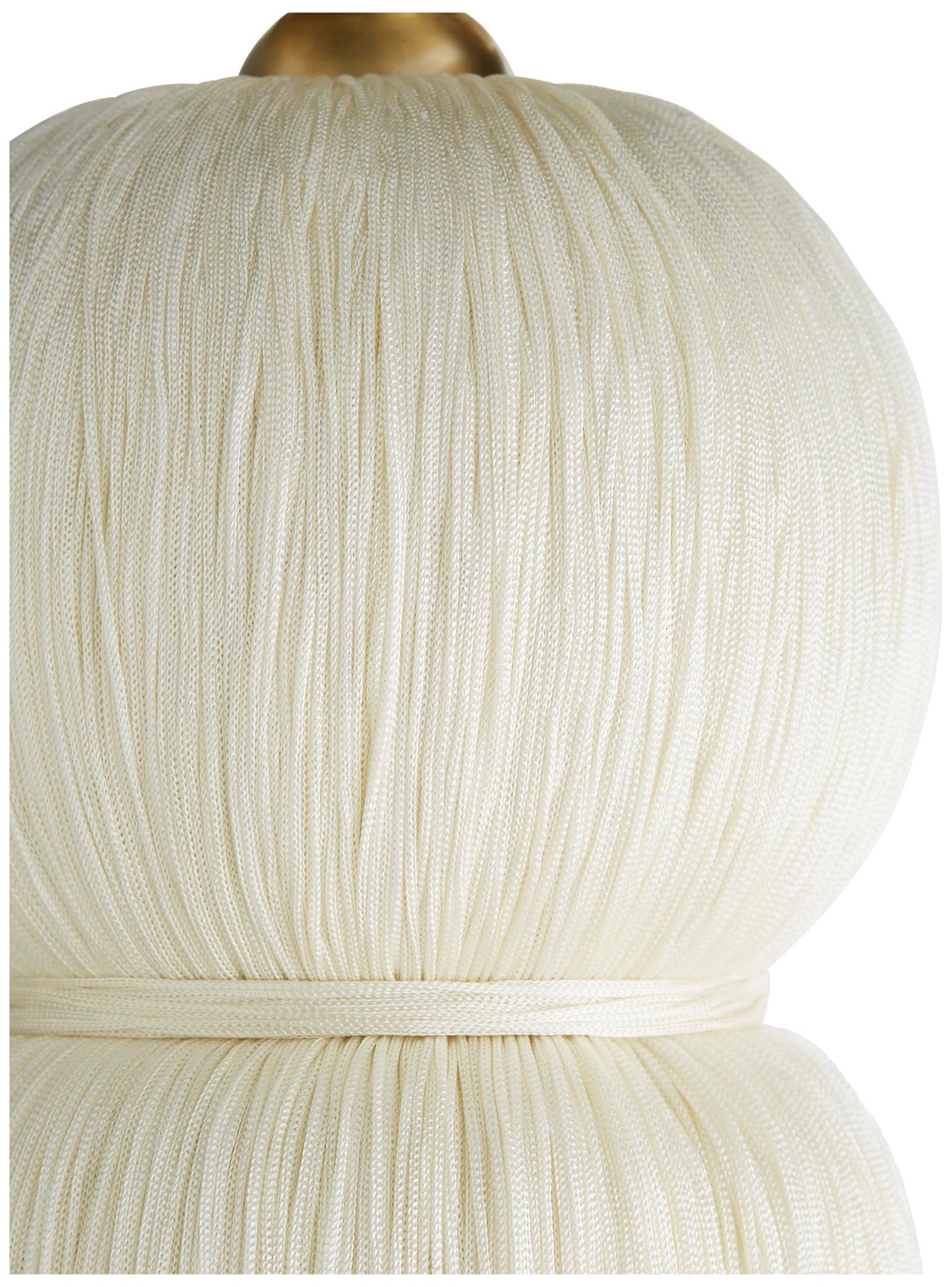 Image 4 Arteriors Home 29" High Modern White Tassel Table Lamp more views
