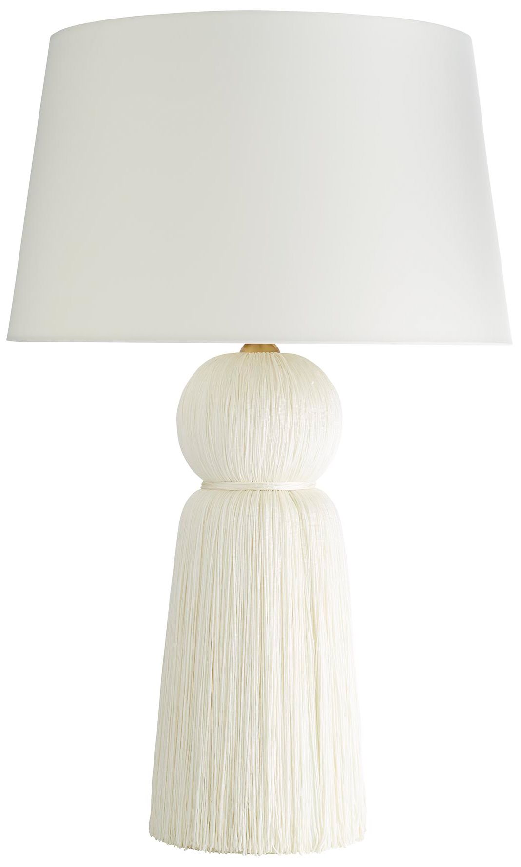 Image 6 Arteriors Home 29" High Modern White Tassel Table Lamp more views