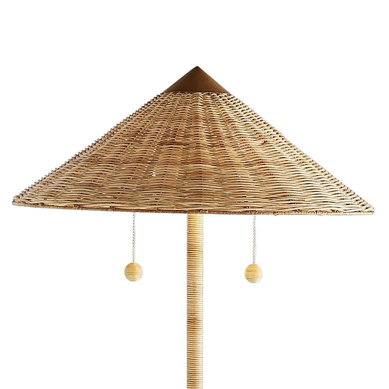 Image 3 Arteriors Home 59" High Terrace Natural Rattan Floor Lamp more views