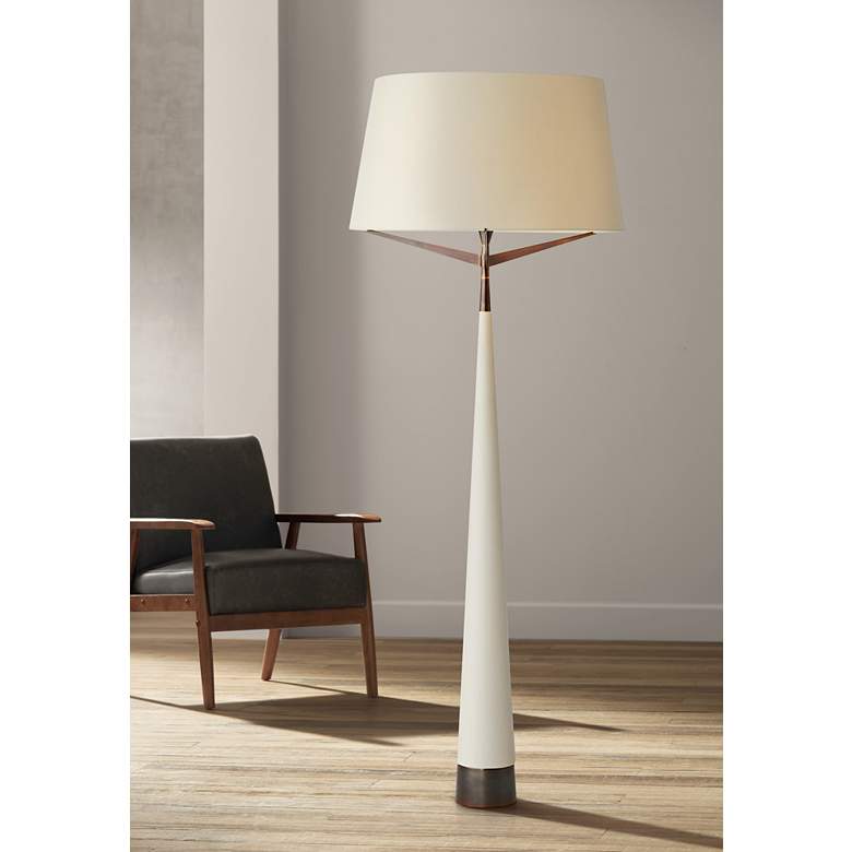 Image 1 Arteriors Home 68 1/2 inch Elden Ivory Modern Floor Lamp
