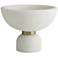 Arteriors Home 8" Wide Tate White Marble Container