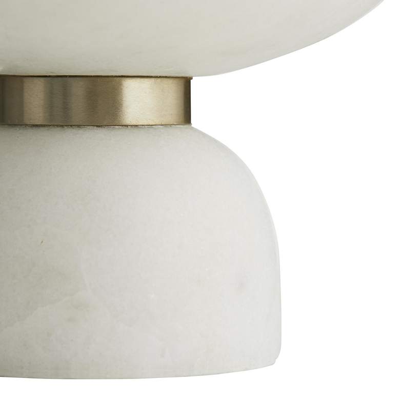 Image 2 Arteriors Home 8" Wide Tate White Marble Container more views