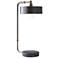 Arteriors Home Aaron 24" Heritage Brass and Gray Leather Arc Desk Lamp