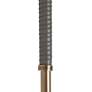 Arteriors Home Aaron 63" Modern Brass and Graphite Leather Floor Lamp