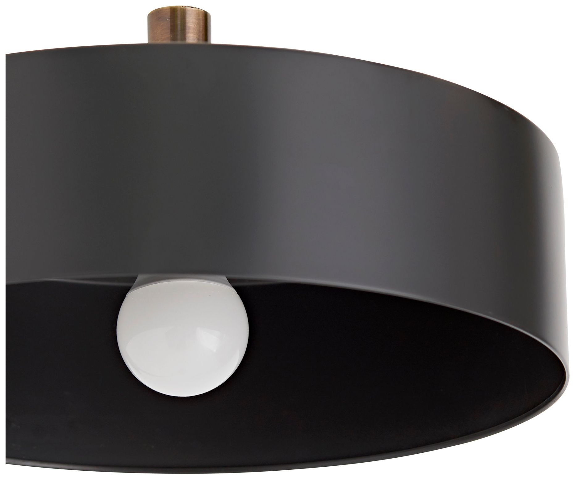Arteriors Home Aaron 63" Modern Brass and Graphite Leather Floor Lamp