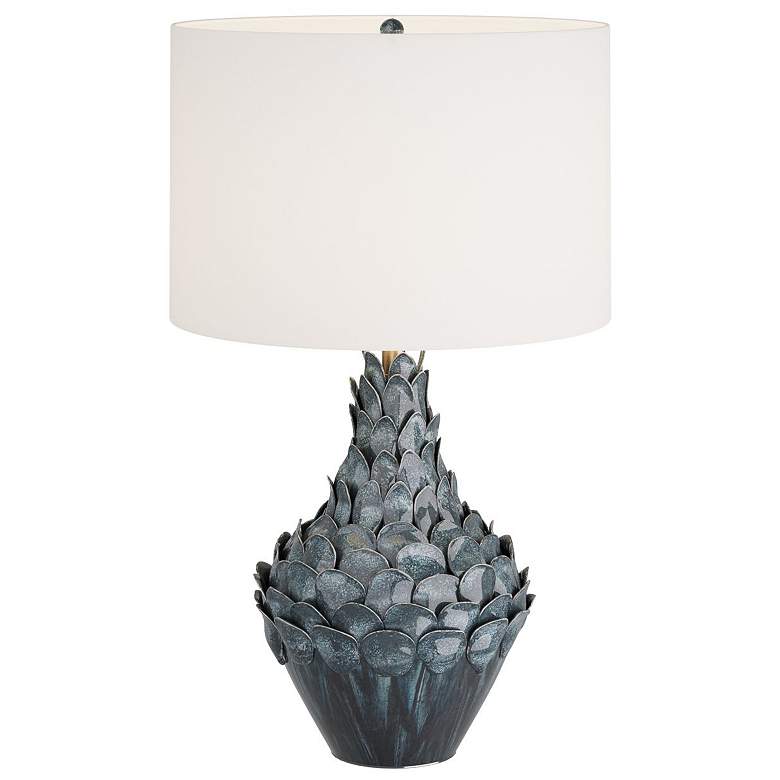 Image 1 Arteriors Home Aegon 31" Coastal Ocean Blue Ceramic Table Lamp