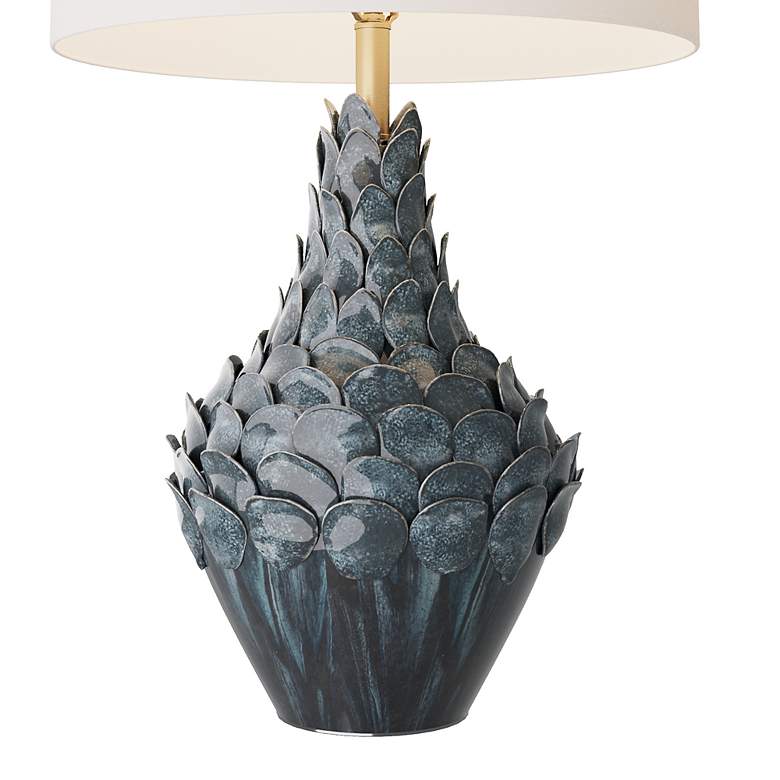 Image 3 Arteriors Home Aegon 31" Coastal Ocean Blue Ceramic Table Lamp more views
