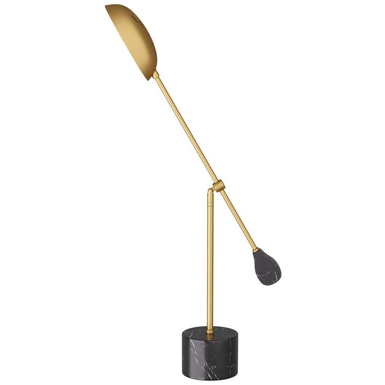 Image 1 Arteriors Home Alaric 21" Adjustable Modern Brass Desk Lamp