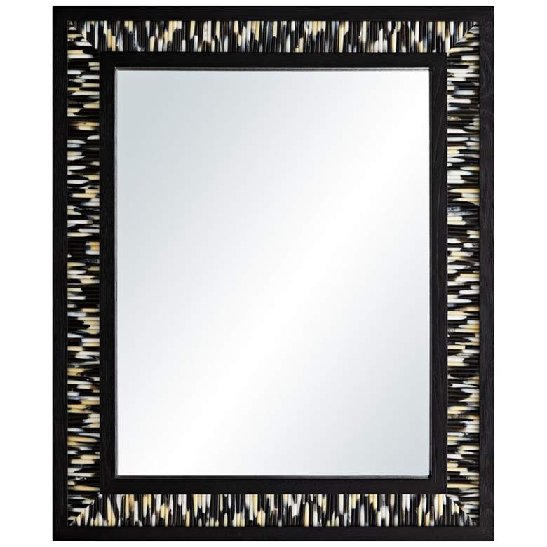 Image 1 Arteriors Home Alek Black 28 inch x 34 inch Rectangular Wall Mirror