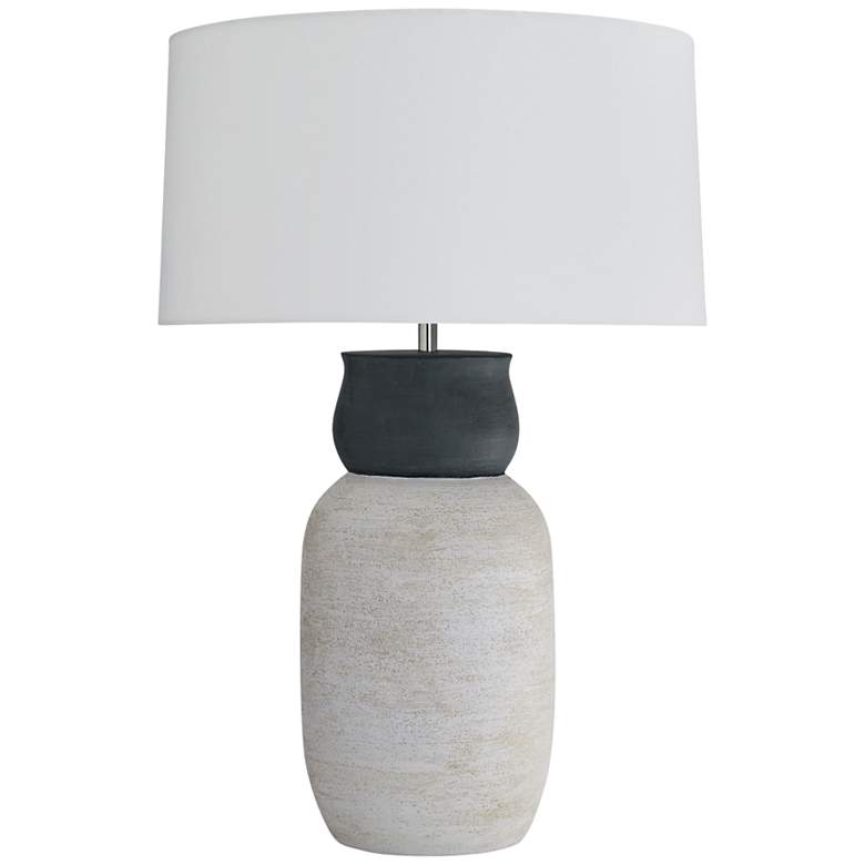 Image 1 Arteriors Home Ansley Midnight Whitewash Ceramic Table Lamp