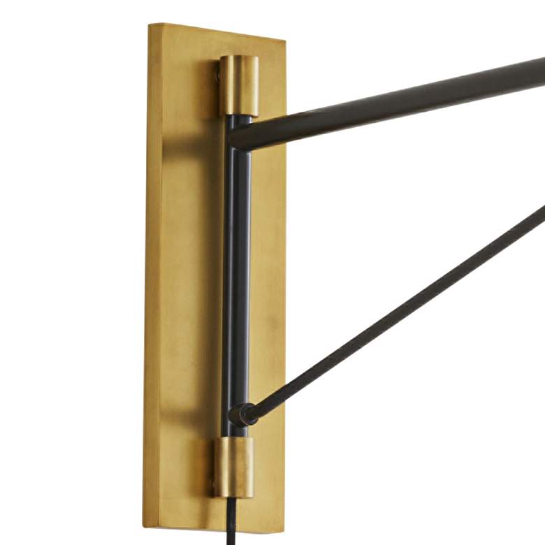 Image 3 Arteriors Home Anthony Bronze Plug-In Swing Arm Wall Lamp more views