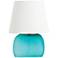 Arteriors Home Archer Oval Turquoise Glass Jug Table Lamp