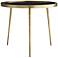 Arteriors Home Athens 19"W Brass Black Round Accent Table