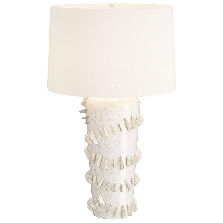 Image 1 Arteriors Home Beatrix 31 inch Ivory Crackle Modern Ceramic Table Lamp