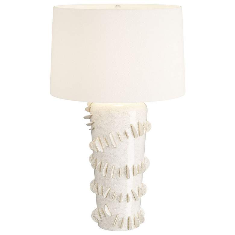Image 1 Arteriors Home Beatrix 31" Ivory Crackle Modern Ceramic Table Lamp