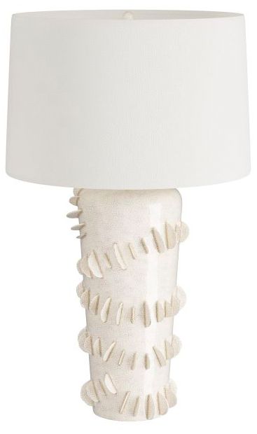 Image 3 Arteriors Home Beatrix 31" Ivory Crackle Modern Ceramic Table Lamp more views