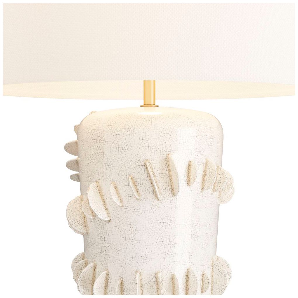 Image 5 Arteriors Home Beatrix 31" Ivory Crackle Modern Ceramic Table Lamp more views