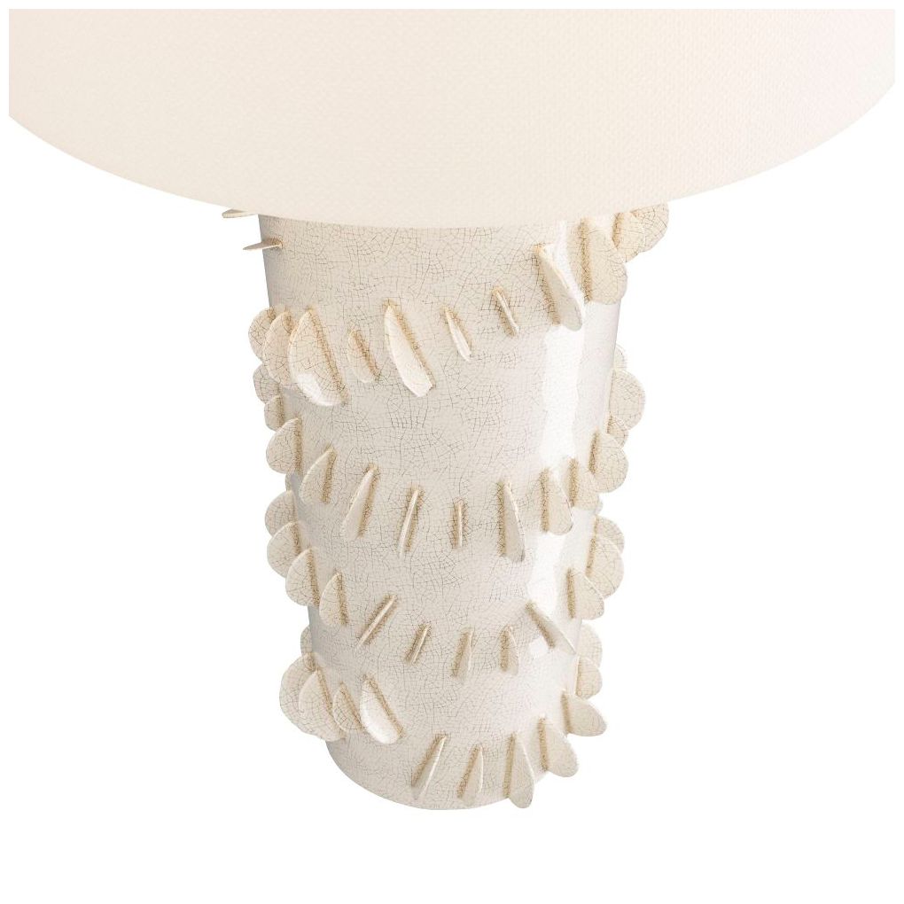 Image 6 Arteriors Home Beatrix 31" Ivory Crackle Modern Ceramic Table Lamp more views