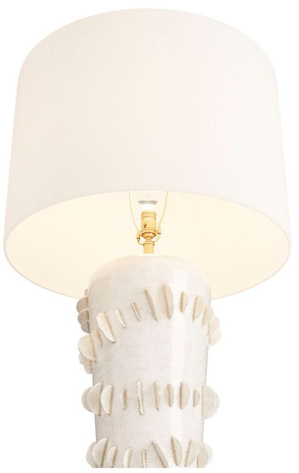 Image 7 Arteriors Home Beatrix 31" Ivory Crackle Modern Ceramic Table Lamp more views