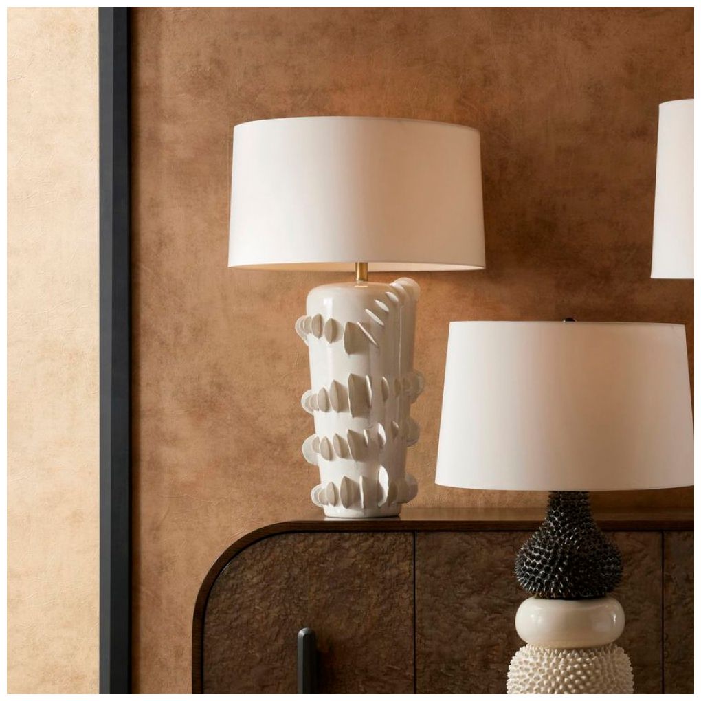 Arteriors Home Beatrix 31" Ivory Crackle Modern Ceramic Table Lamp