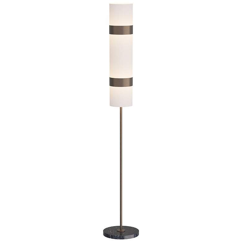 Image 1 Arteriors Home Belton 72 1/2" Bronze and Marble Modern Floor Lamp