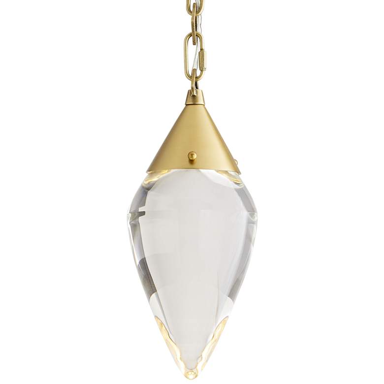 Image 1 Arteriors Home Berkley 6" Wide Antique Brass LED Mini Pendant Light