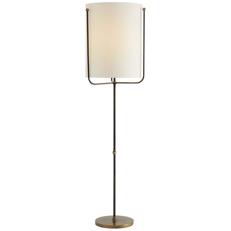 Image 2 Arteriors Home Boise 67 1/2" Modern Linen and Bronze Floor Lamp
