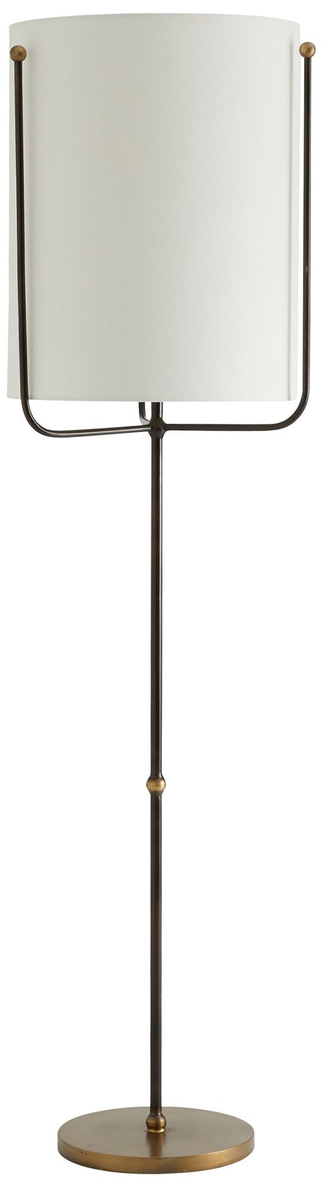 Image 7 Arteriors Home Boise 67 1/2" Modern Linen and Bronze Floor Lamp more views