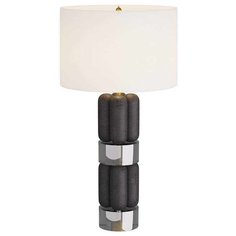 Image 1 Arteriors Home Bronson 31" Charcoal and Smoke Modern Table Lamp