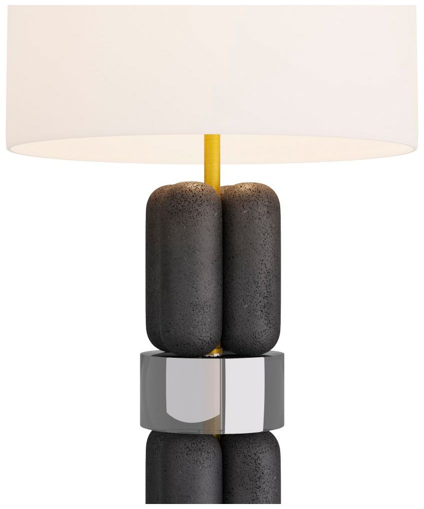 Image 5 Arteriors Home Bronson 31" Charcoal and Smoke Modern Table Lamp more views