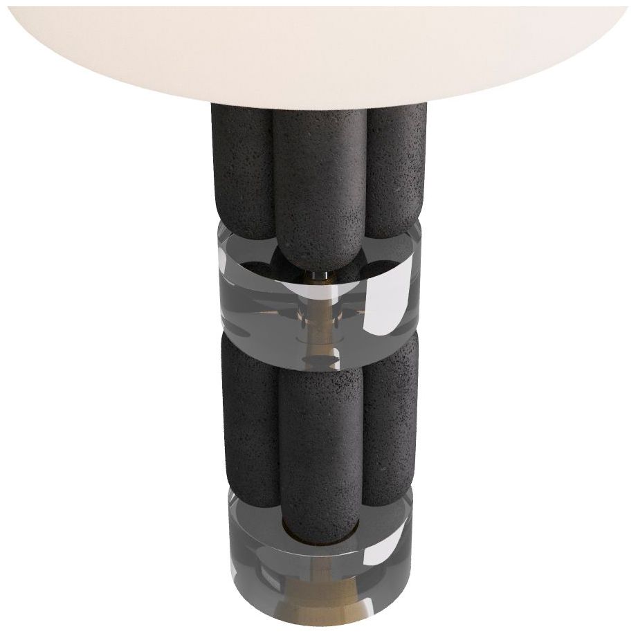 Image 6 Arteriors Home Bronson 31" Charcoal and Smoke Modern Table Lamp more views
