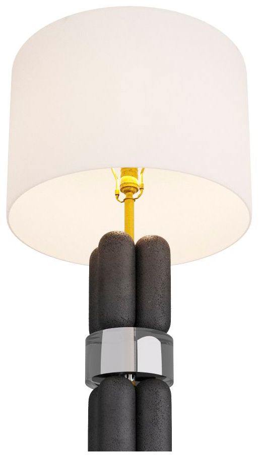 Image 7 Arteriors Home Bronson 31" Charcoal and Smoke Modern Table Lamp more views